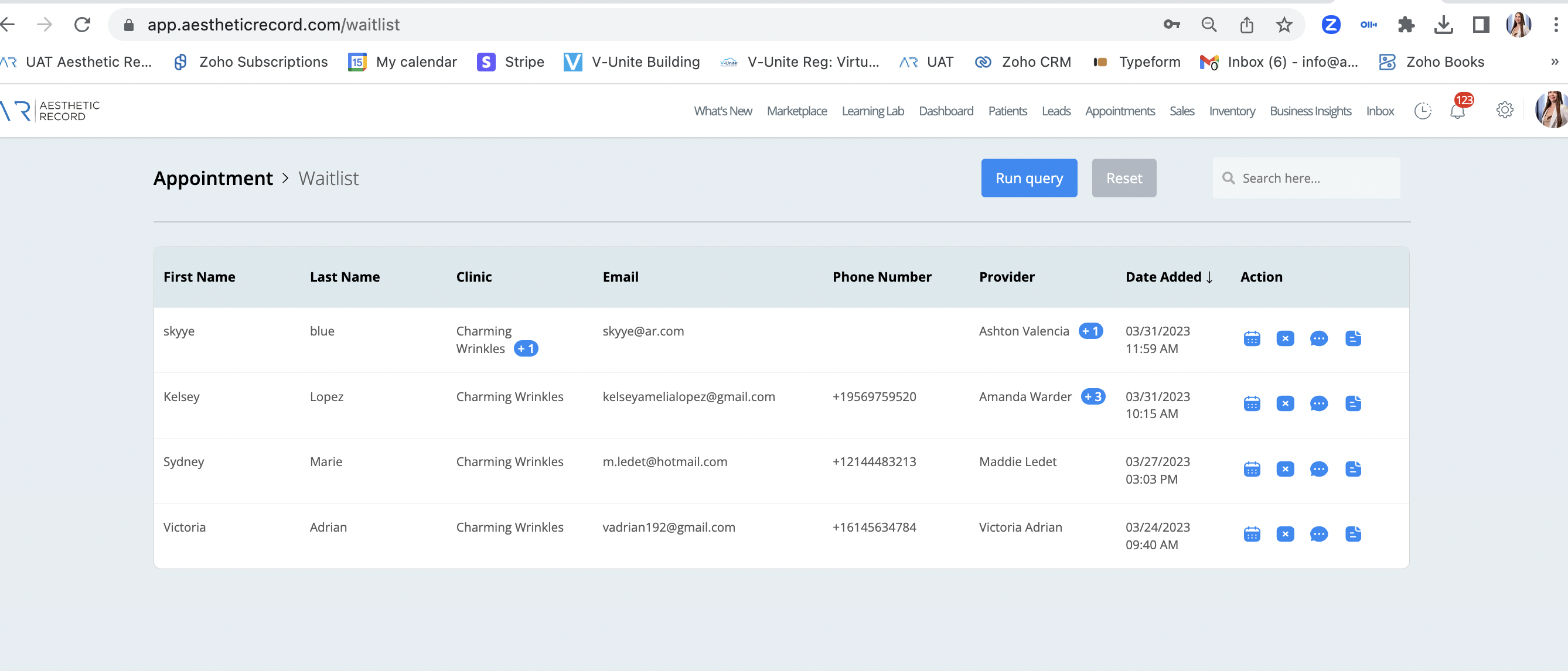 screenshot of Aesthetic Record